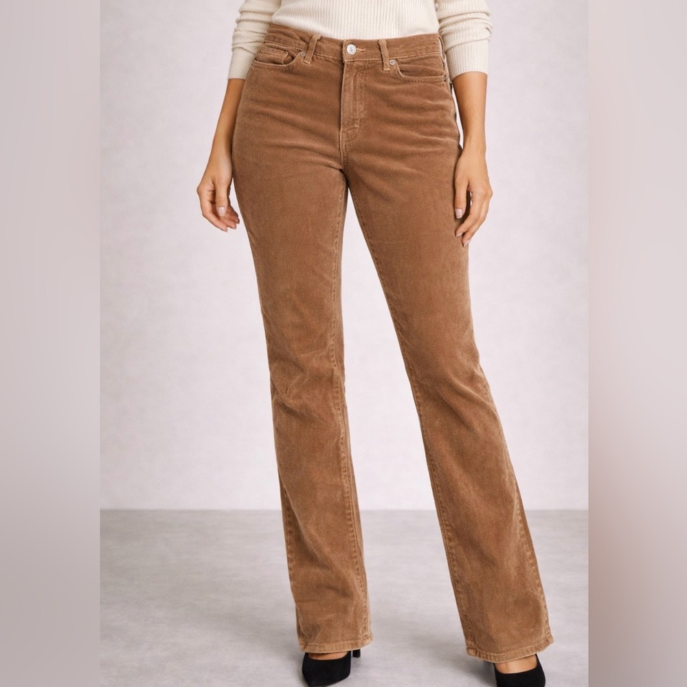 Lucky Brand Tan Corduroy High-Rise/Boot cut Jeans. Women’s Size 12/31.